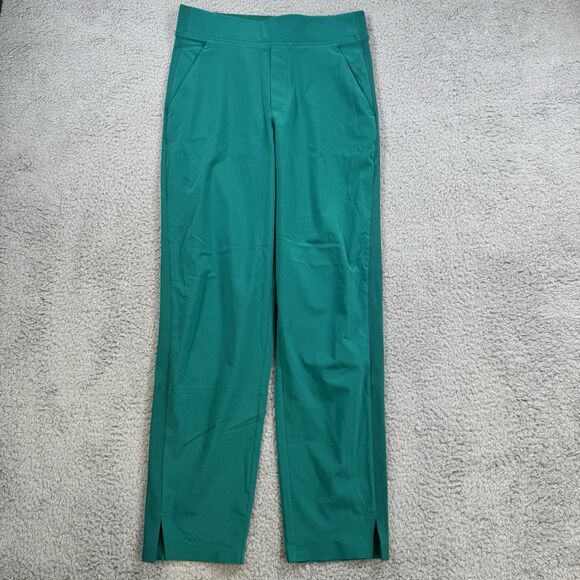 S Athleta Pants Womens 0 Green Brooklyn Ankle Mid Rise Stretch Commute Work - Picture 1 of 11